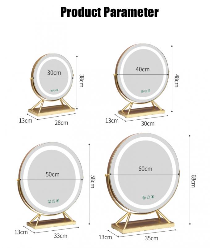 LED Lamps 10x Magnifying Round Vanity Mirror Dimmer Light Personalized 8