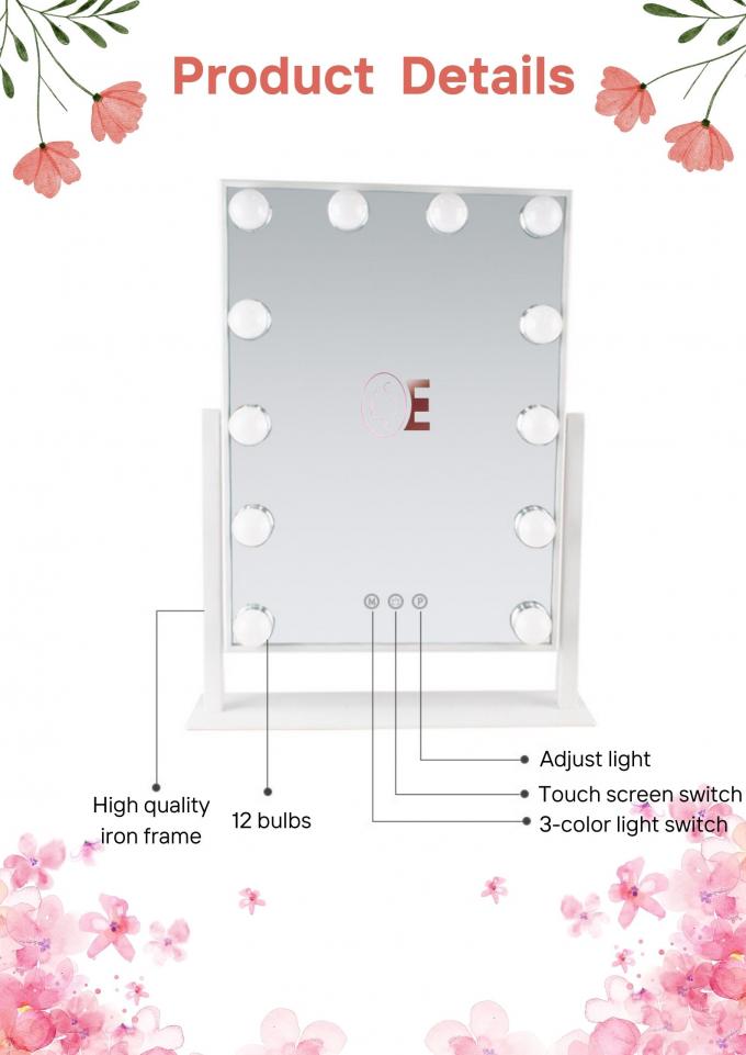 Desktop Illuminated Hollywood Mirrors Vanity Lights USB Dimmer Lamp 3