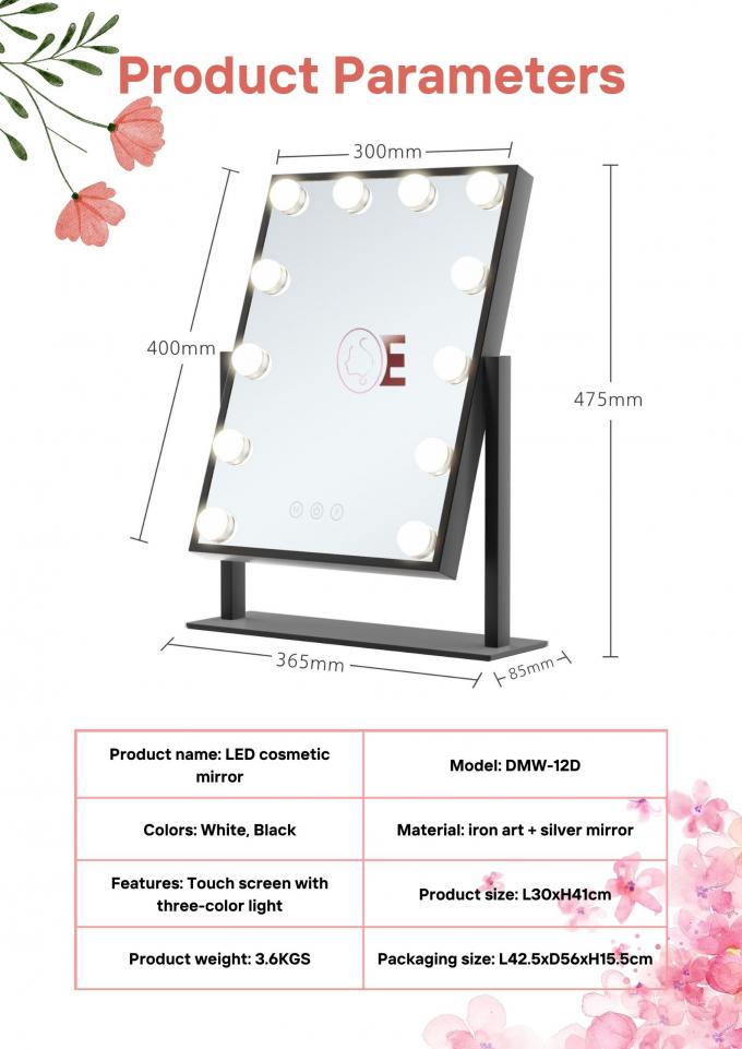 Desktop Illuminated Hollywood Mirrors Vanity Lights USB Dimmer Lamp 2
