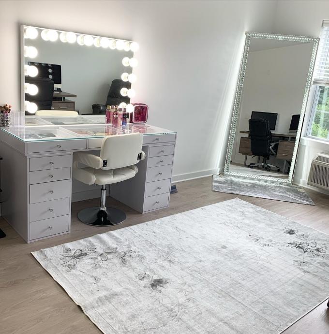 Led Light Up Full Length Floor Mirror For Bedroom Salon Vanity Crystals 5