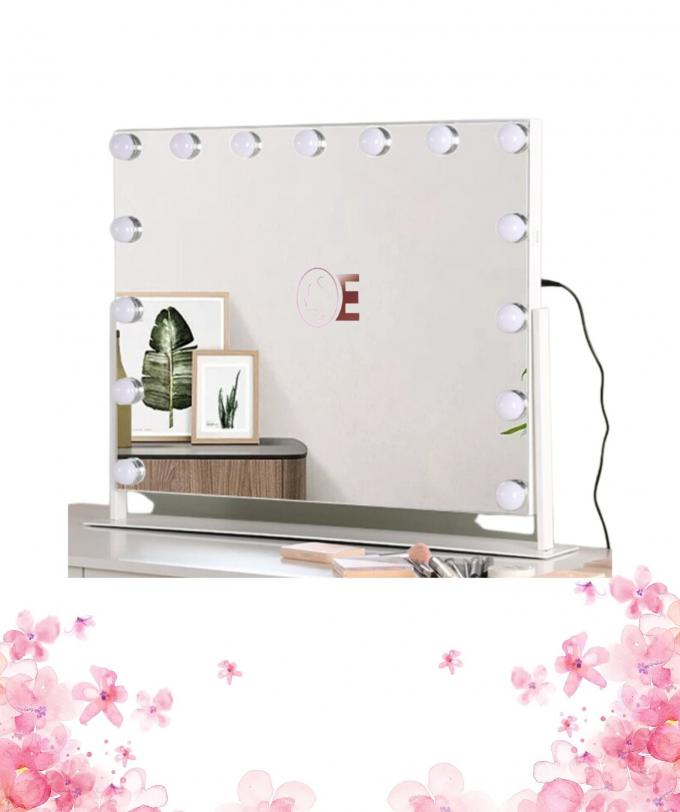 Square Illuminated Vanity Mirrors Rechargeable Makeup Mirror 4