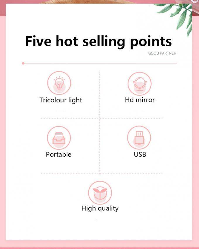 Travel-Friendly Led Makeup Vanity With Light Pocket Up Ideal For Everyday And Travel 1