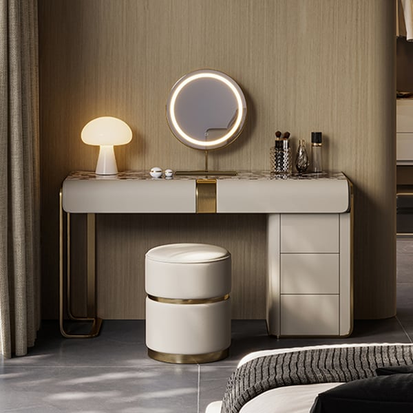 Dressing Table Makeup Mirror Set With Lights For Bedroom And Vanities Desk Drawers Furniture Designs 3