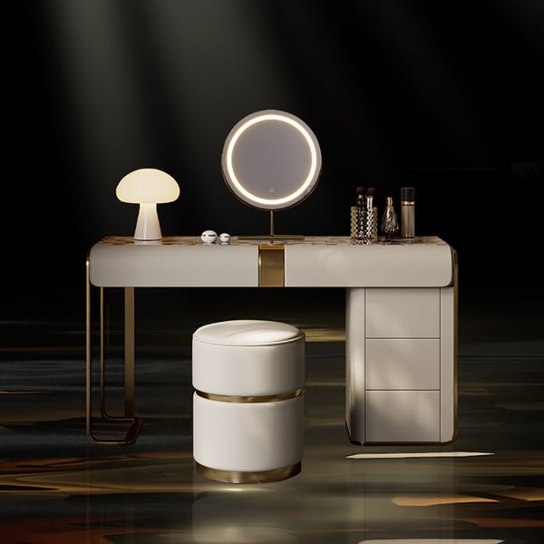 Dressing Table Makeup Mirror Set With Lights For Bedroom And Vanities Desk Drawers Furniture Designs 4
