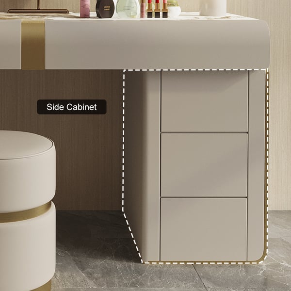 Dressing Table Makeup Mirror Set With Lights For Bedroom And Vanities Desk Drawers Furniture Designs 7