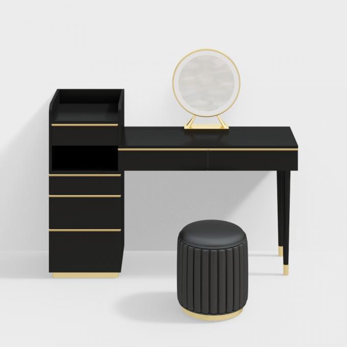 Bedroom Dressing Table Modern Dresser Desk with LED Mirror and MDF Panel Drawers 6