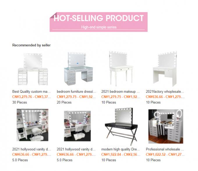 Ross Certified Morden Design Rattan Vanity Table for and Modern Design Style 6