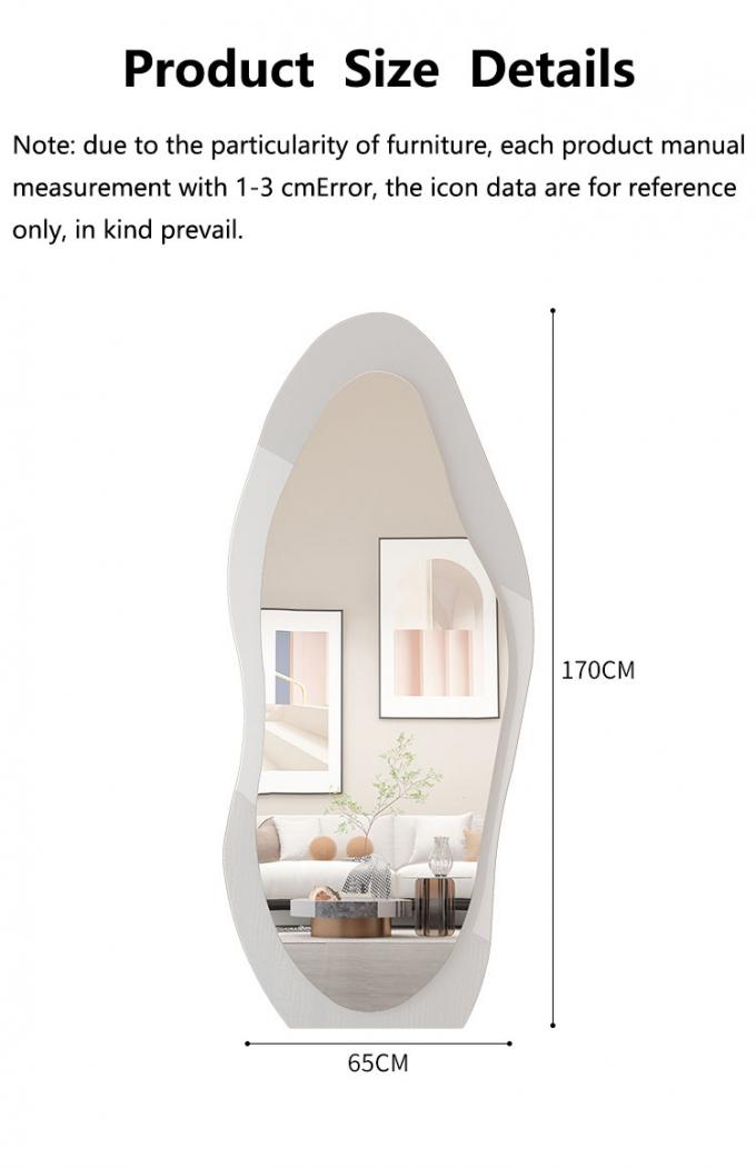 Floor Standing Large Arch Lighted Full Body Length Mirror with LED Lights in Silver 3