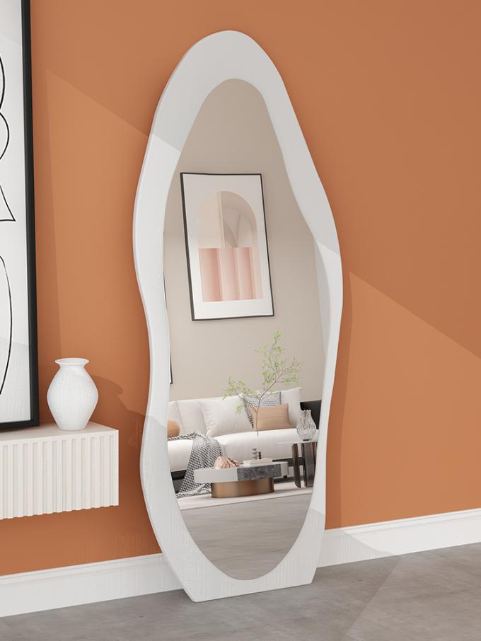 Floor Standing Large Arch Lighted Full Body Length Mirror with LED Lights in Silver 4