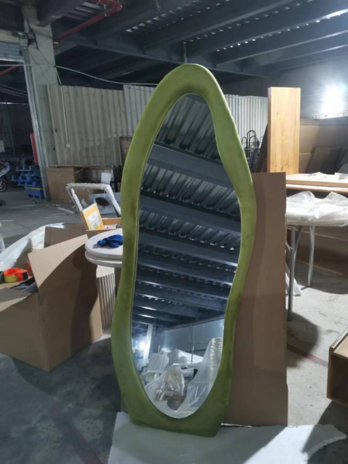 Floor Standing Large Arch Lighted Full Body Length Mirror with LED Lights in Silver 9