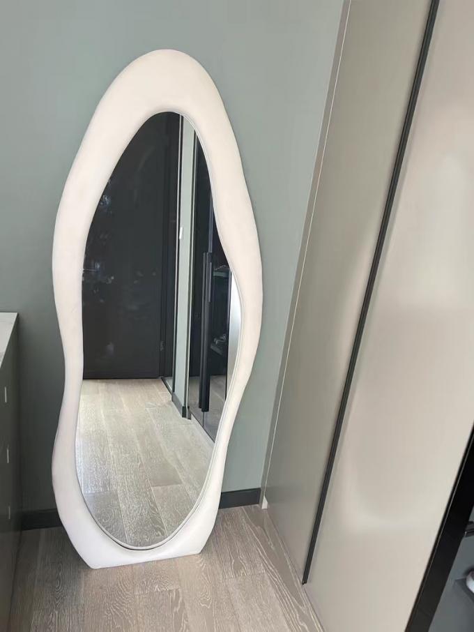 Floor Standing Large Arch Lighted Full Body Length Mirror with LED Lights in Silver 10