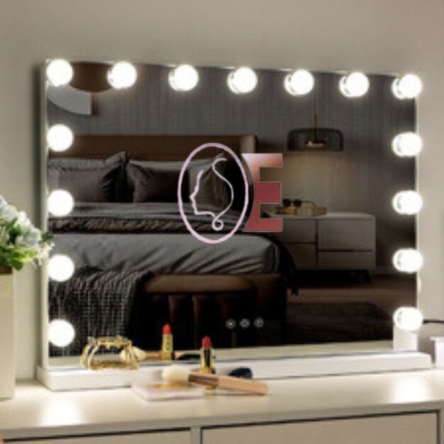 Large Hollywood Mirror And Lights 50x Magnifying For Home Makeup 13