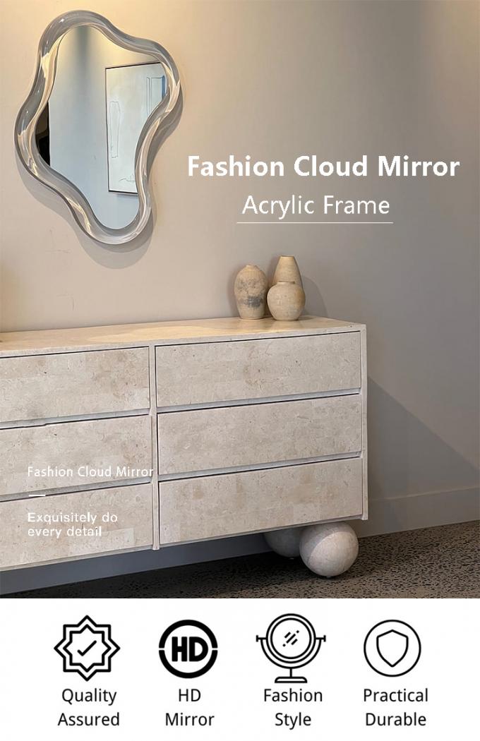 Lighted Acrylic Wall Mounted Magnifying Mirror For Bathroom Vanity 0