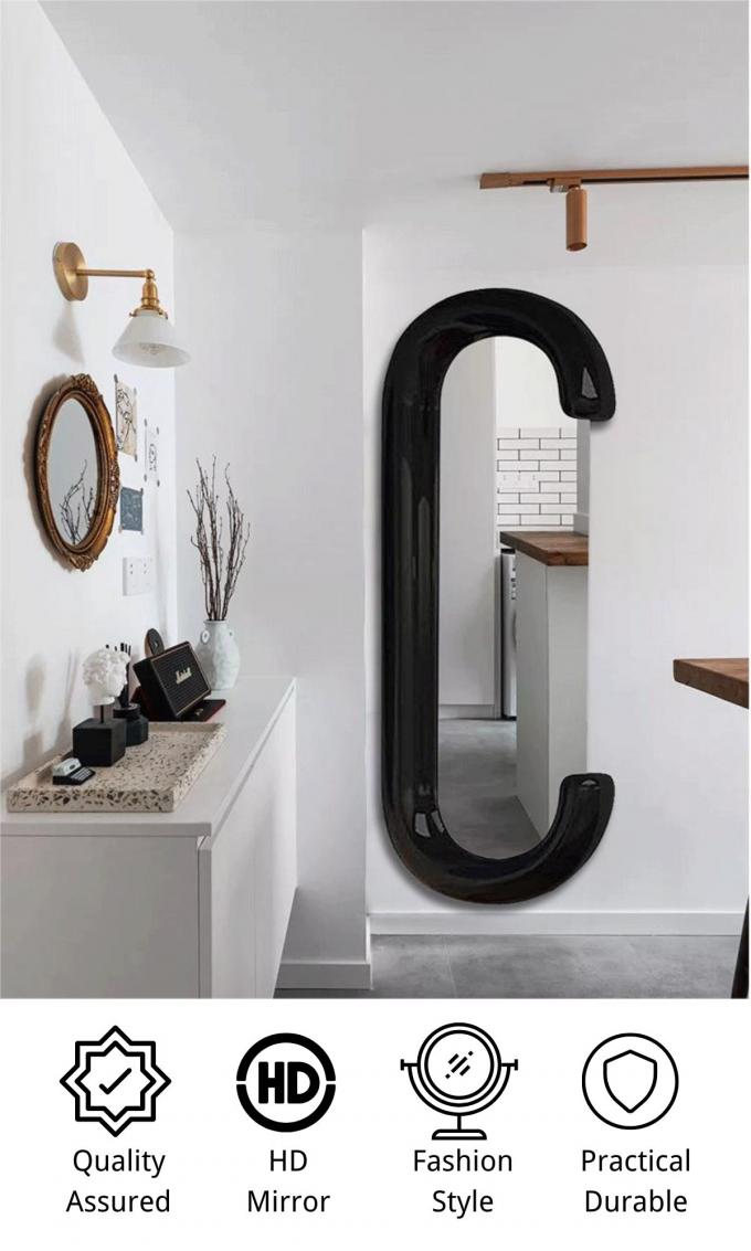 White Decorative Full Length Floor Led Mirror for Bathroom Decoration in Living Room 0