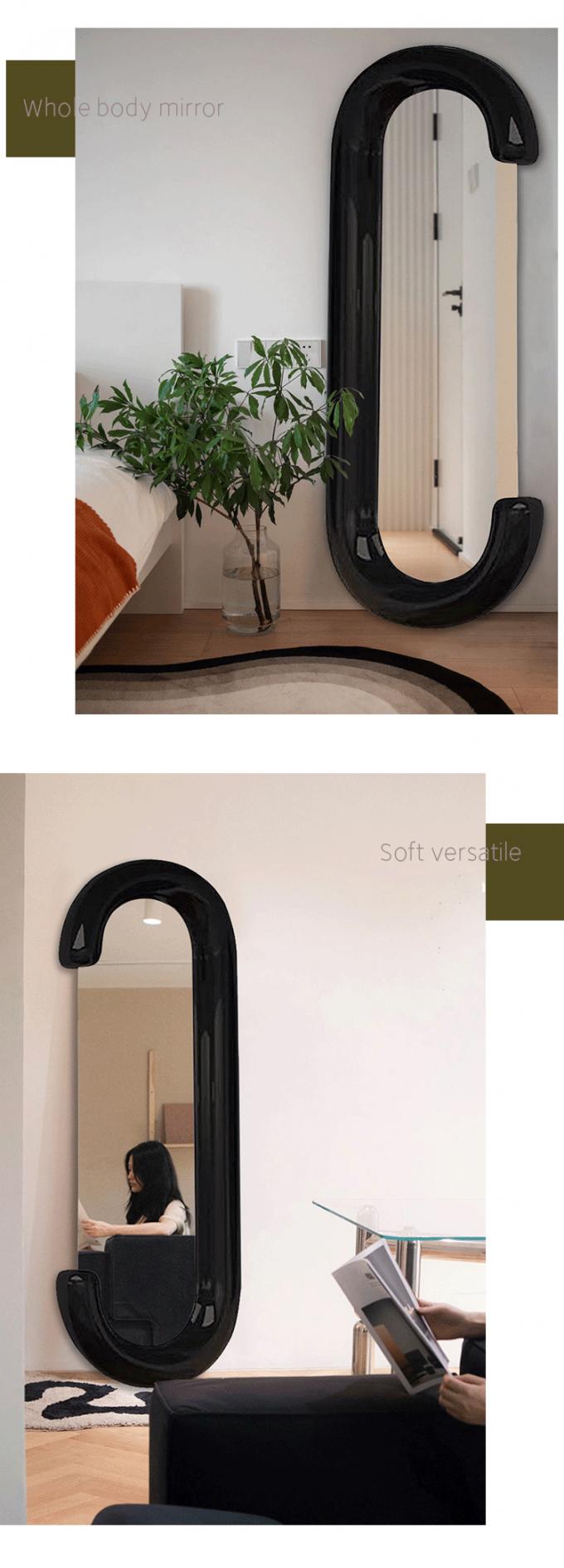 White Decorative Full Length Floor Led Mirror for Bathroom Decoration in Living Room 1