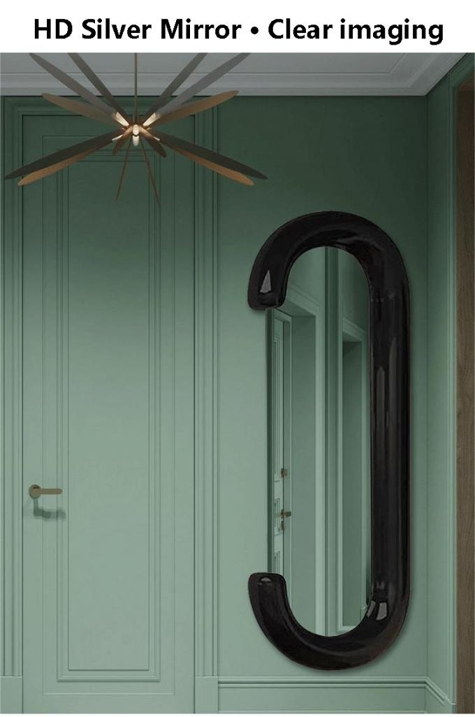 White Decorative Full Length Floor Led Mirror for Bathroom Decoration in Living Room 4