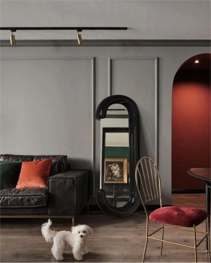 White Decorative Full Length Floor Led Mirror for Bathroom Decoration in Living Room 6