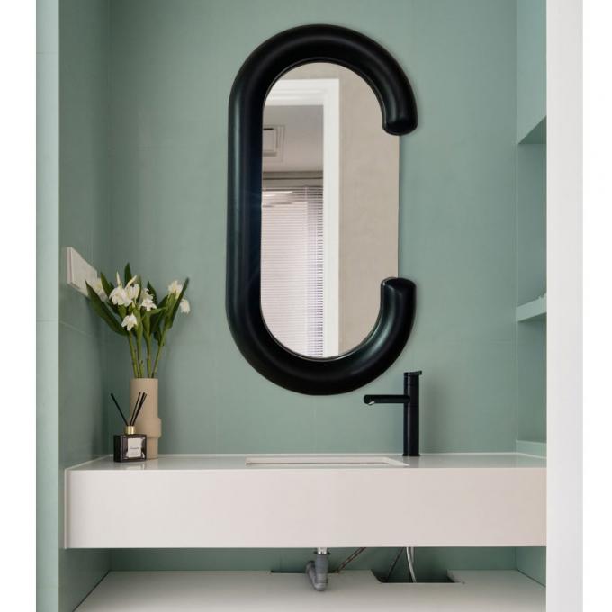 White Decorative Full Length Floor Led Mirror for Bathroom Decoration in Living Room 8
