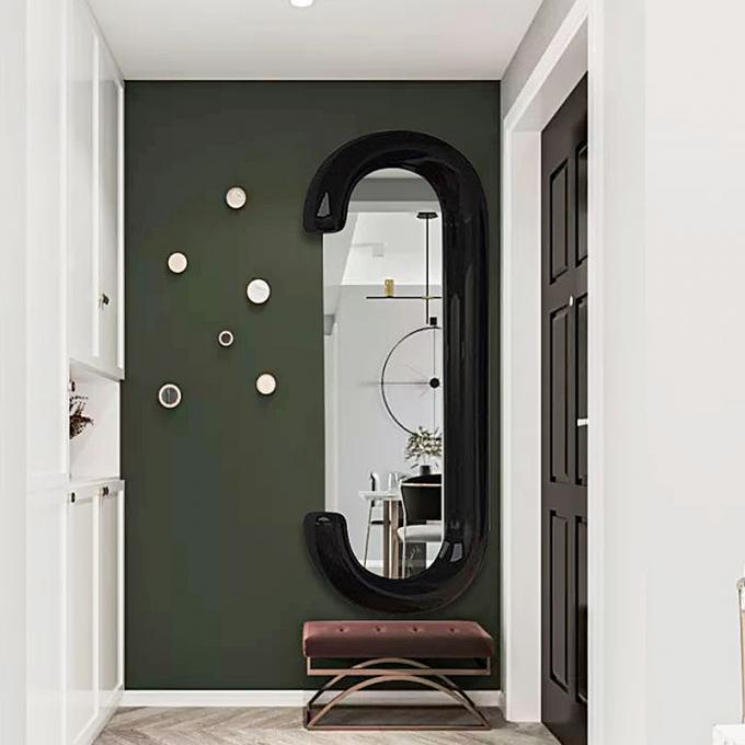 White Decorative Full Length Floor Led Mirror for Bathroom Decoration in Living Room 9