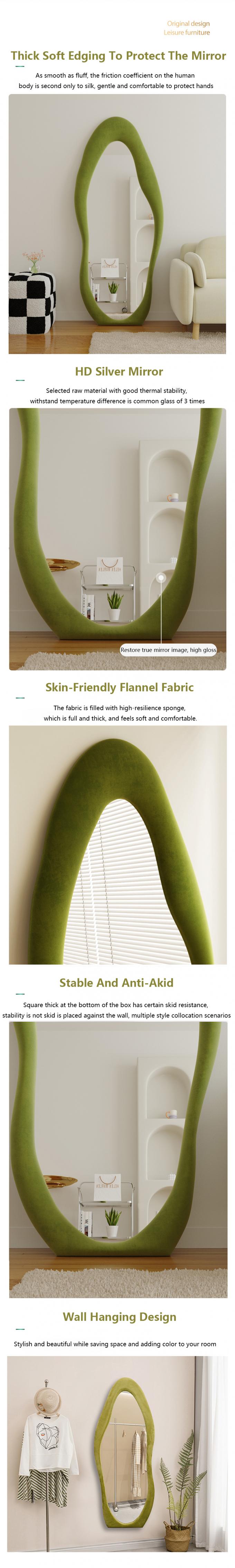 Decorative Body Curved Full Length Mirror Oversized Arched Floor Mirror 2