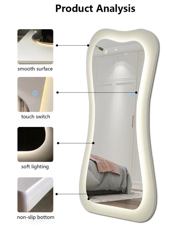 Hollywood Standing Full Length Xl Floor Mirror With Led Light 71x32 1