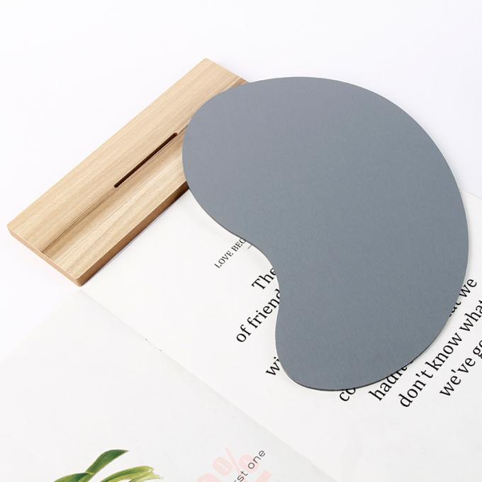 Curvy Portable Lighted Makeup Mirror Wood Stand For Vanity 11