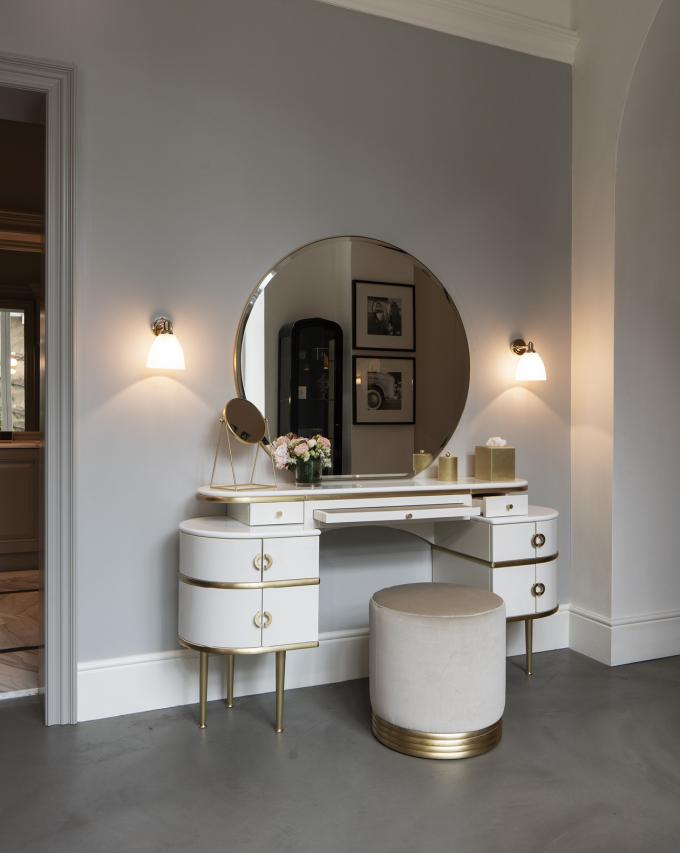 MDF Lighted Corner Vanity Set Standing Dressing Table 5