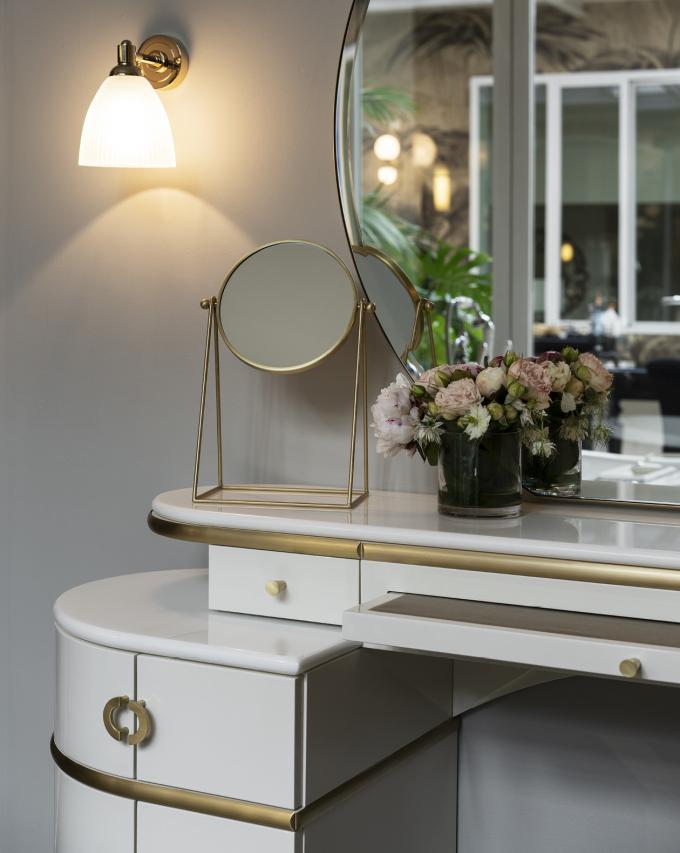 MDF Lighted Corner Vanity Set Standing Dressing Table 7