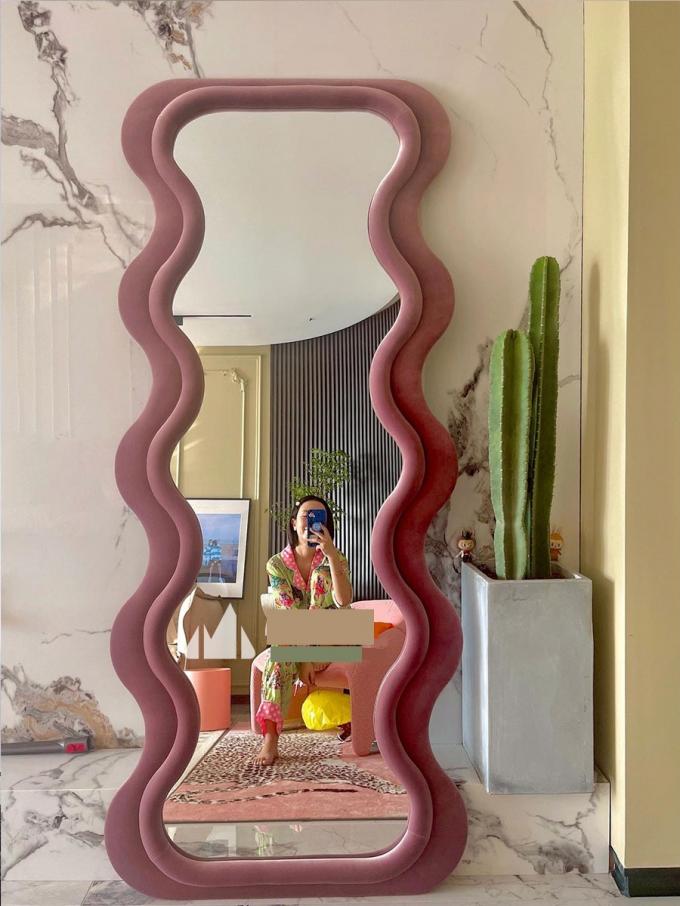Vertical Large Wavy Floor Length Mirror Full Length 70 Inch 17