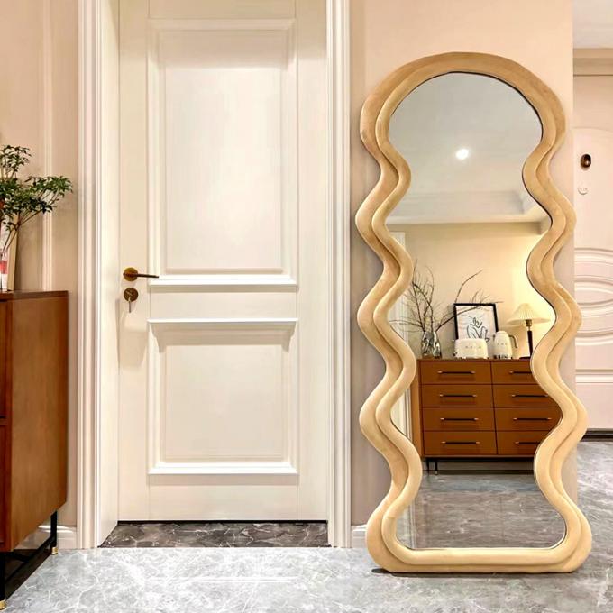 Vertical Large Wavy Floor Length Mirror Full Length 70 Inch 19