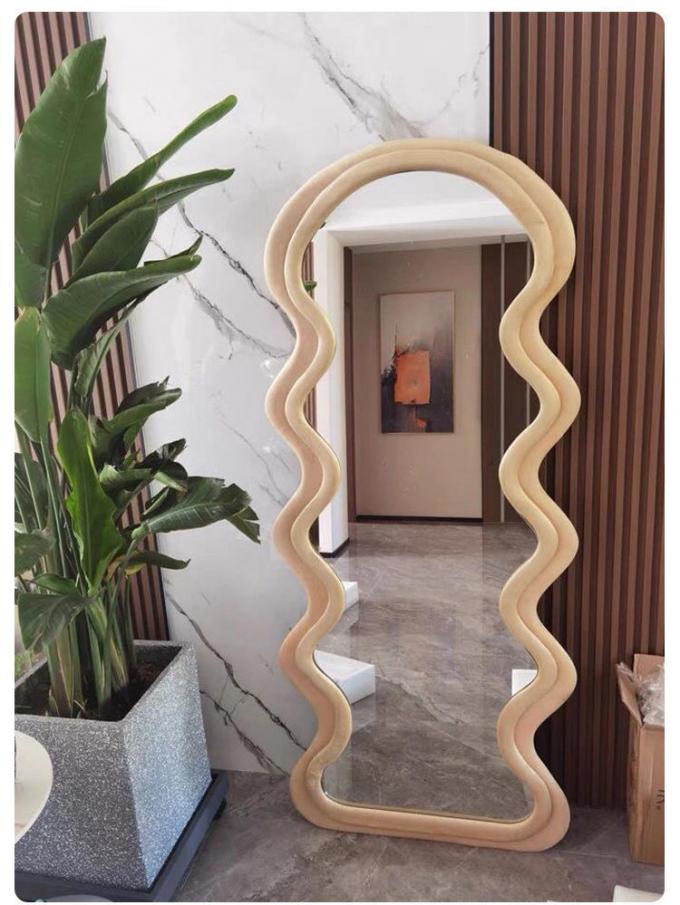 Vertical Large Wavy Floor Length Mirror Full Length 70 Inch 24