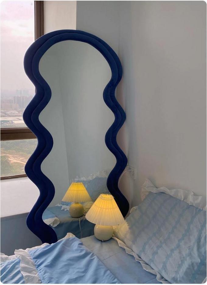 Vertical Large Wavy Floor Length Mirror Full Length 70 Inch 22