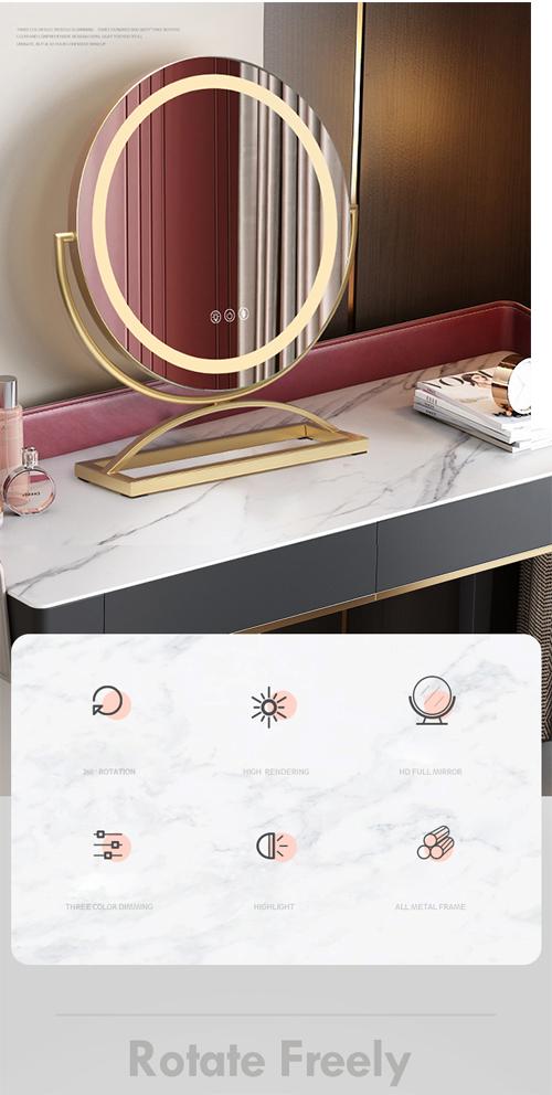 LED Lamps 10x Magnifying Round Vanity Mirror Dimmer Light Personalized 0