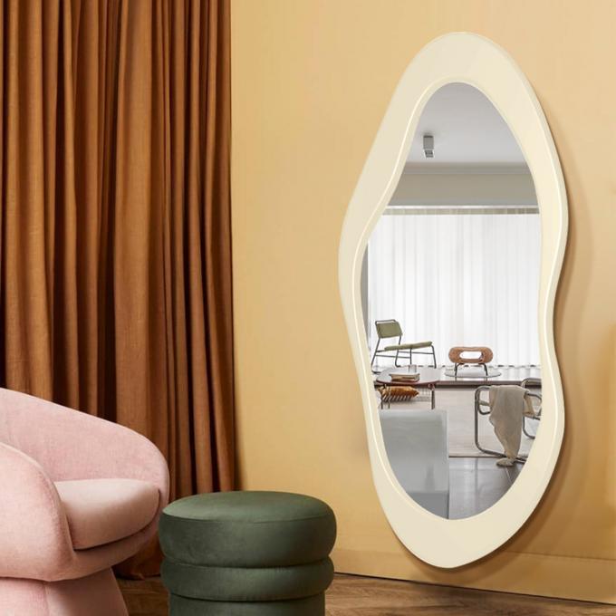 60x160cm Wooden Frame Freestanding Floor Mirror Black White 3