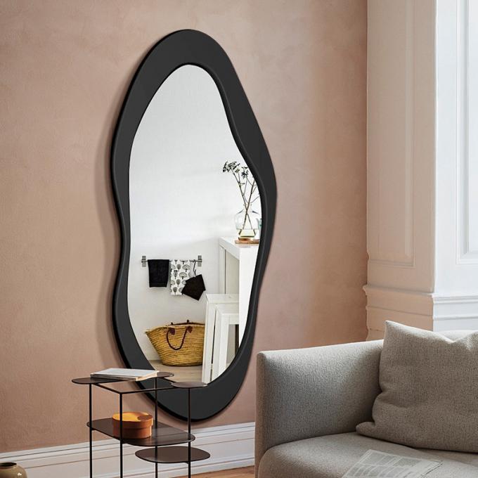 60x160cm Wooden Frame Freestanding Floor Mirror Black White 6