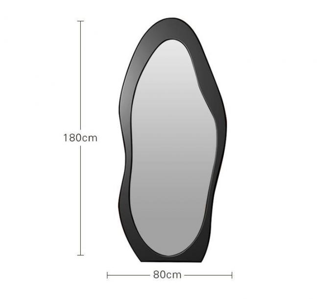60x160cm Wooden Frame Freestanding Floor Mirror Black White 8