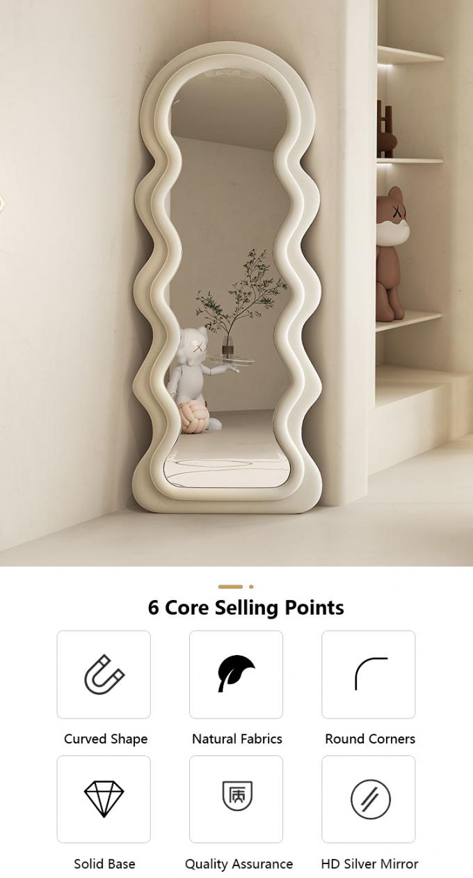 Vertical Large Wavy Floor Length Mirror Full Length 70 Inch 0