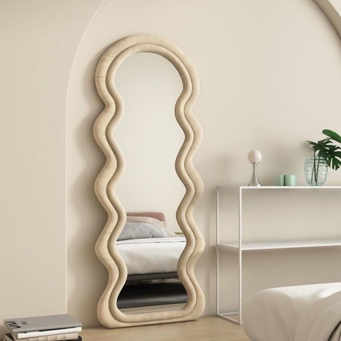 Vertical Large Wavy Floor Length Mirror Full Length 70 Inch 2