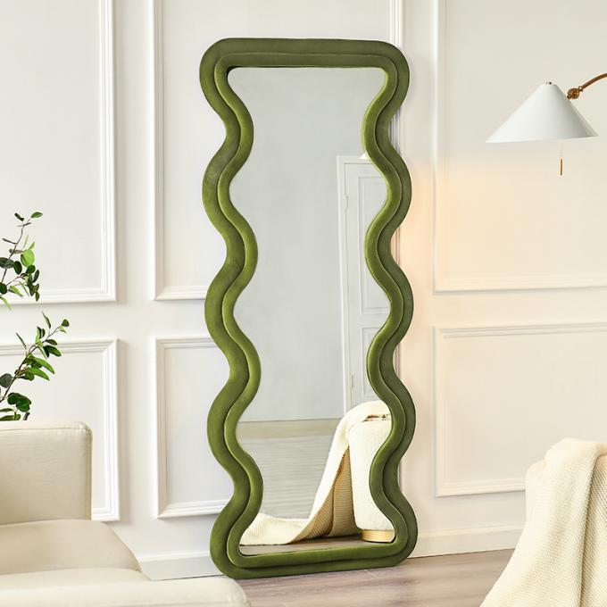 Vertical Large Wavy Floor Length Mirror Full Length 70 Inch 7