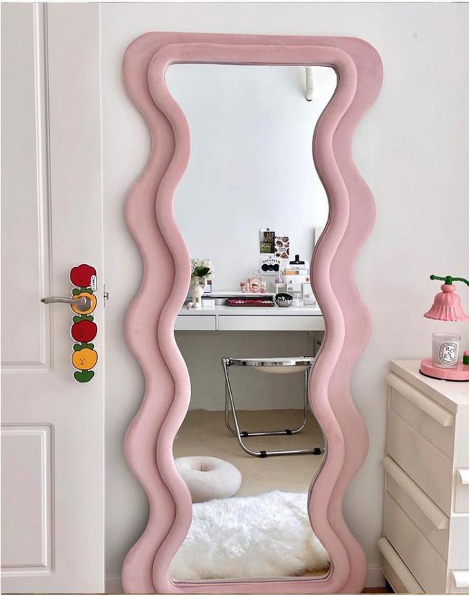 Vertical Large Wavy Floor Length Mirror Full Length 70 Inch 8