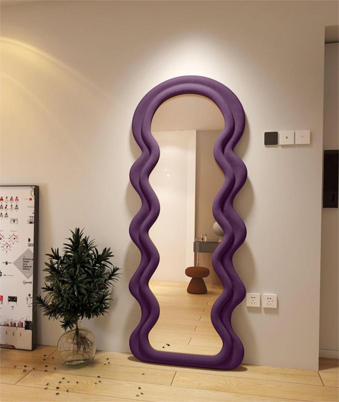 Vertical Large Wavy Floor Length Mirror Full Length 70 Inch 9
