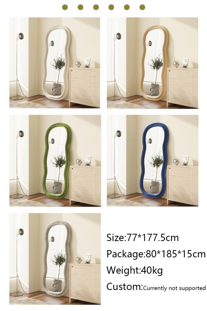 Vertical Large Wavy Floor Length Mirror Full Length 70 Inch 13