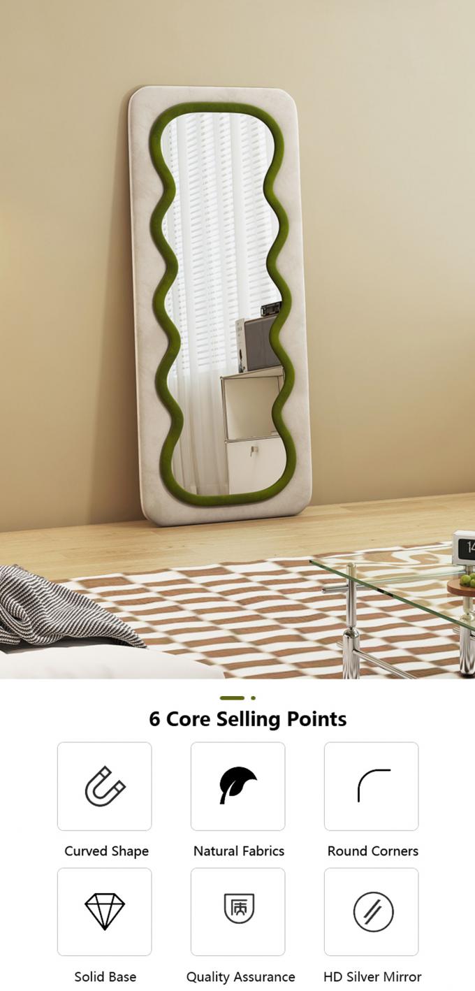 Living Room Oversized Floor Mirror Freestanding Full Length Mirror Large Wood Frame 0