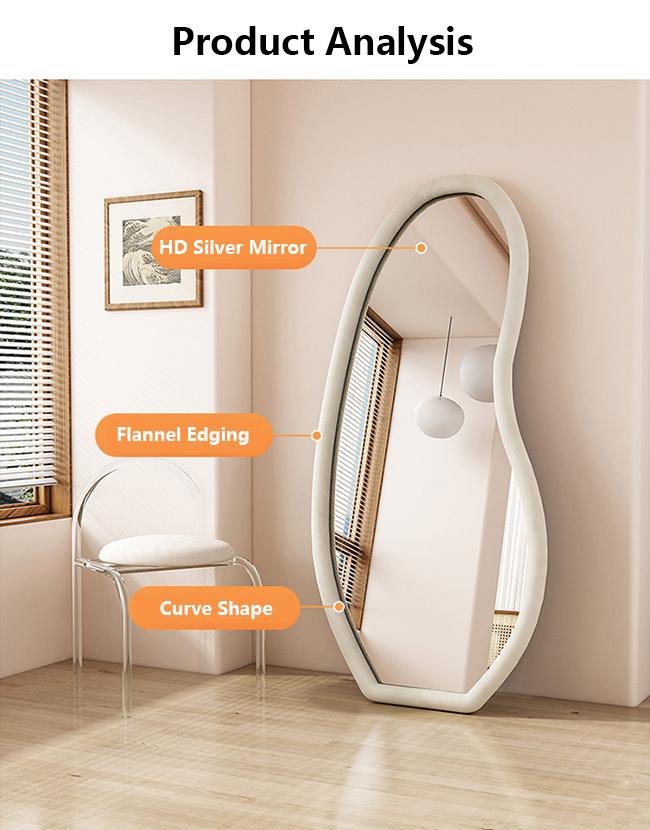 Custom Standing Arched Floor Mirror Full Length 78x108cm 1