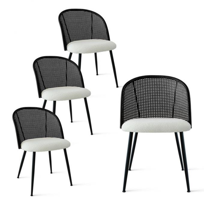 Armless Dining Rattan Wood Table With Wicker Chairs Custom 2