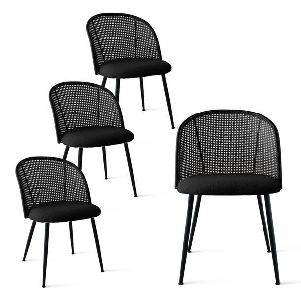 Armless Dining Rattan Wood Table With Wicker Chairs Custom 1