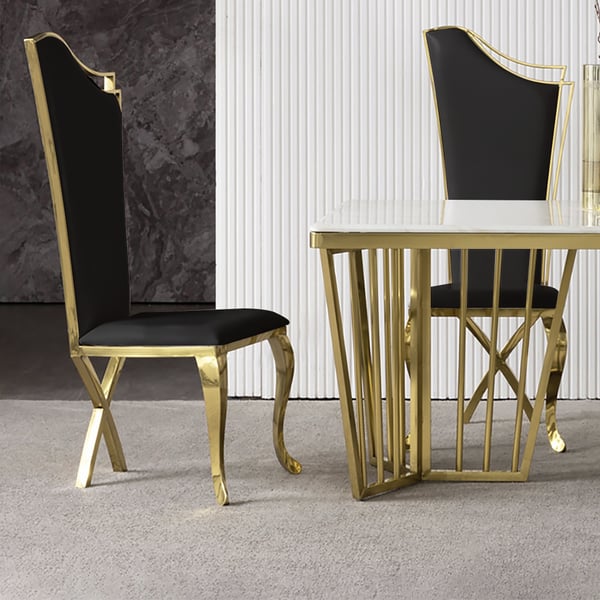 Customized Onyx Marble Dining Table Marble Stone Steel Frame Office Chair 4
