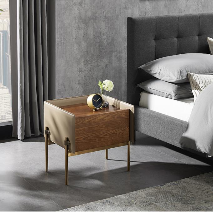 Solid Steel High Leg Nightstand Simple and Modern Storage Cabinet for Mini Bedroom 3