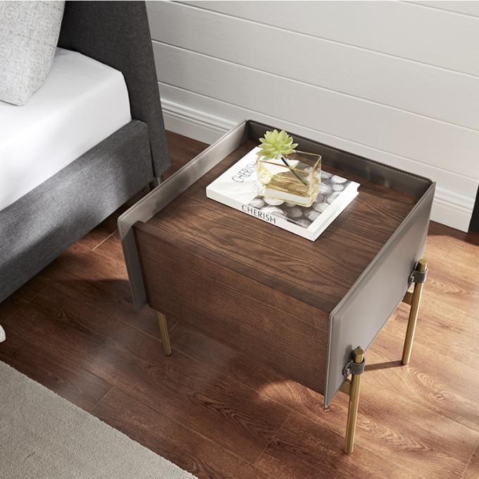 Solid Steel High Leg Nightstand Simple and Modern Storage Cabinet for Mini Bedroom 4
