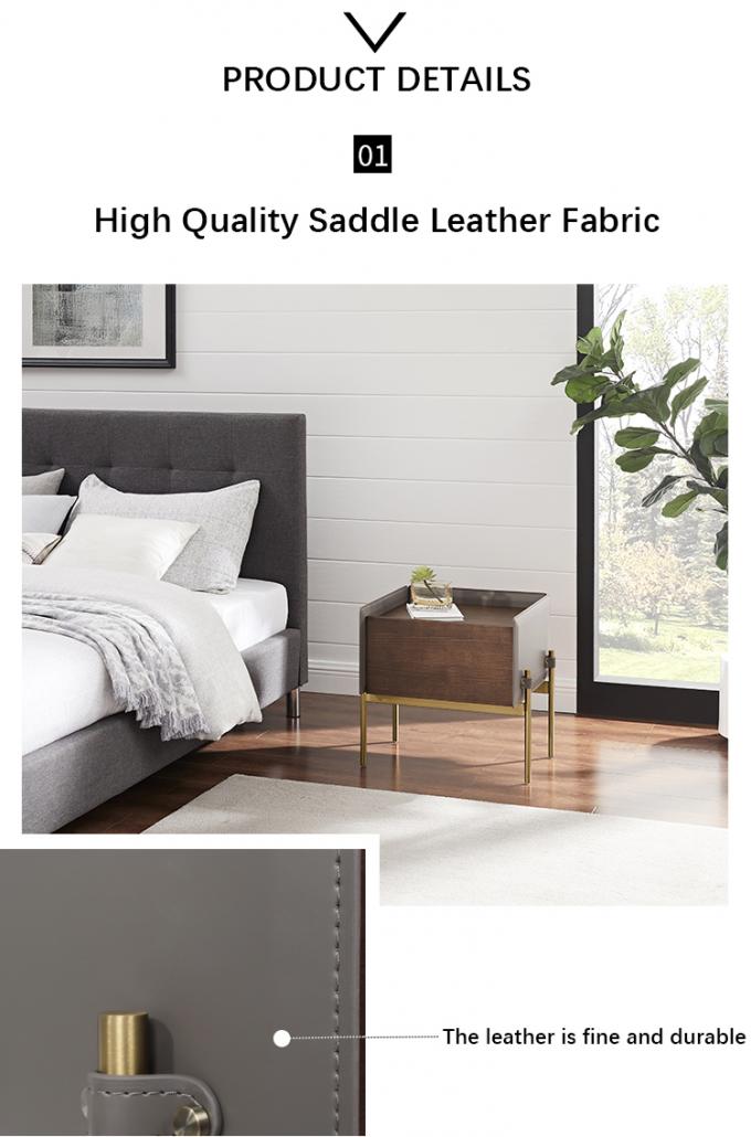 Solid Steel High Leg Nightstand Simple and Modern Storage Cabinet for Mini Bedroom 6
